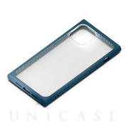 【iPhone12 mini ケース】ガラスタフケース スクエアタイプ (ネイビー)