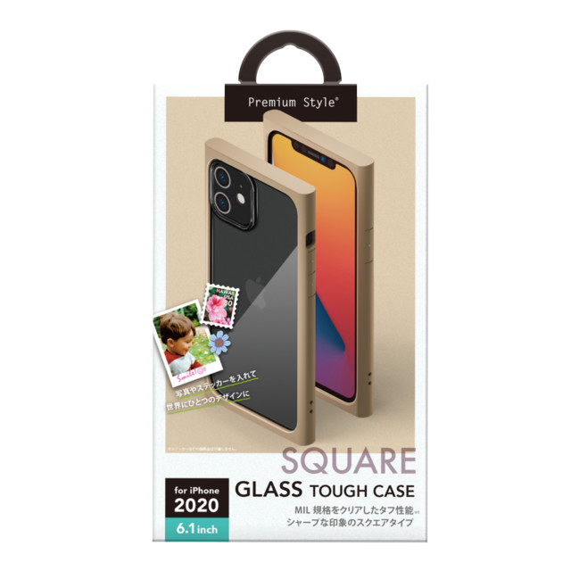 Iphone12 12 Pro ケース ガラスタフケース スクエアタイプ ベージュ Pga Iphoneケースは Unicase