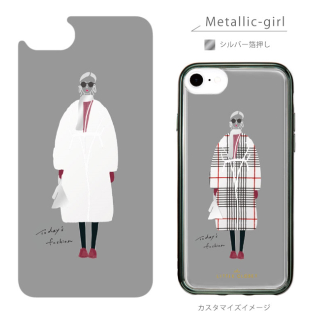 LITTLE CLOSET iPhoneSE(第3/2世代)/8/7/6s/6 着せ替えフィルム (Metallic-girl)サブ画像