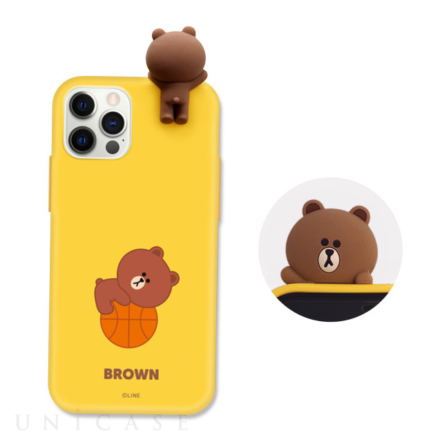 【iPhone12/12 Pro ケース】Figure BASIC COLOR SOFT (Basketball BROWN)