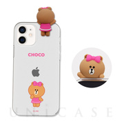 【iPhone12 mini ケース】Figure BASIC CLEAR SOFT (SIGNATURE CHOCO)