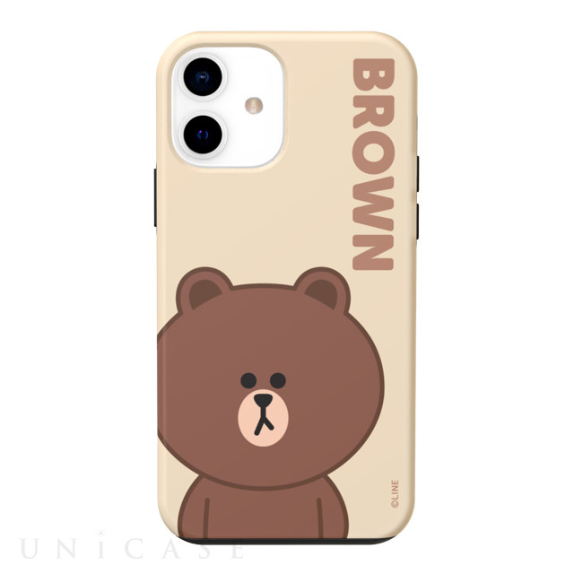 【iPhone12 mini ケース】BASIC DUAL GUARD (BROWN PB)