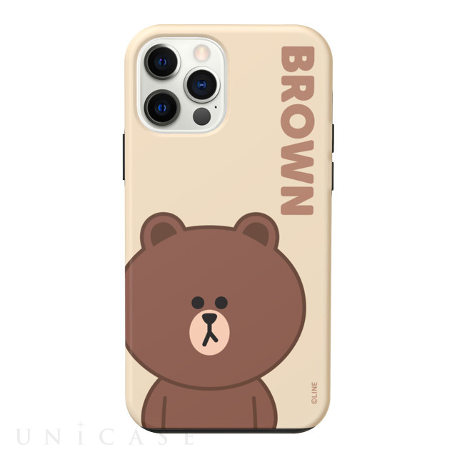 【iPhone12/12 Pro ケース】BASIC DUAL GUARD (BROWN PB)