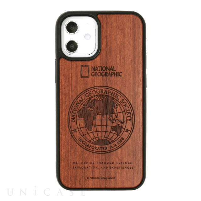 【iPhone12 mini ケース】Nature Wood Carving Case (Rosewood)