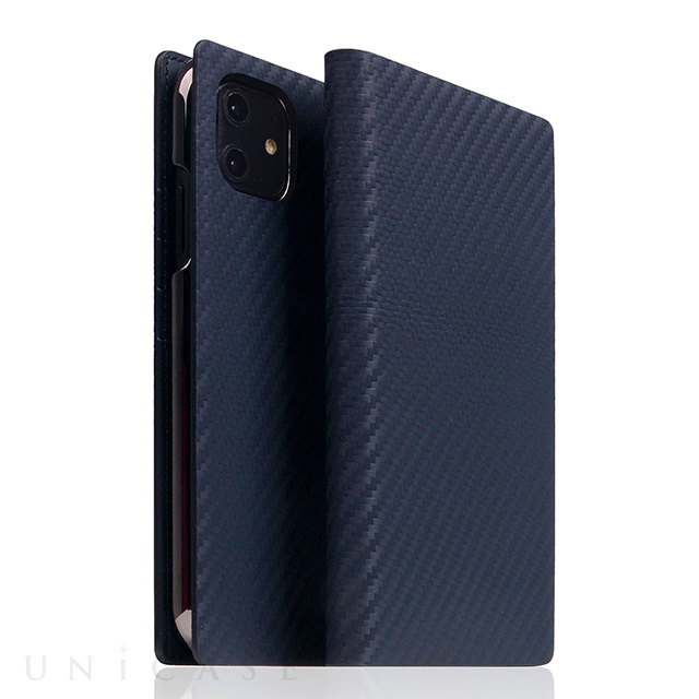 【iPhone12/12 Pro ケース】Carbon Leather Case (Navy)
