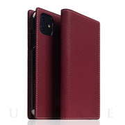 【iPhone12 mini ケース】Full Grain Leather Case (Burgundy Rose)