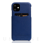 【iPhone12 mini ケース】Full Grain Leather Back Case (Navy Blue)