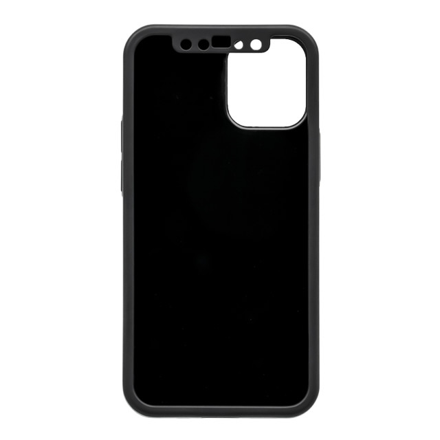 【iPhone12 mini ケース】360°フルカバーケース クリアガラス付 (ブラック)サブ画像