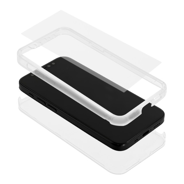 【iPhone12 mini ケース】360°フルカバーケース マットガラス付 (クリア)サブ画像