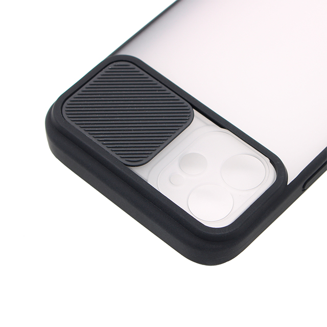 【iPhone12 ケース】スライドカメラカバーケース (ブラック)サブ画像