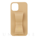 【iPhone12 mini ケース】SLIM WRAP CASE STAND ＆ RING RIBBON (Beige)