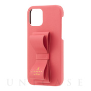 【iPhone12/12 Pro ケース】SLIM WRAP CASE STAND ＆ RING RIBBON (Coral Pink)