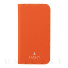 【iPhoneSE(第2世代)/8/7 ケース】FOLIO CASE SAFFIANO (Orange)