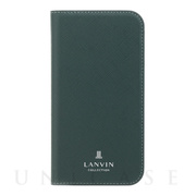 【iPhone12/12 Pro ケース】FOLIO CASE SAFFIANO (Dark Green)