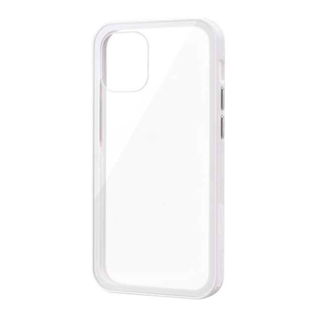 【iPhone12 mini ケース】ガラスハイブリッドケース「SHELL GLASS COLOR」 (ホワイト)サブ画像