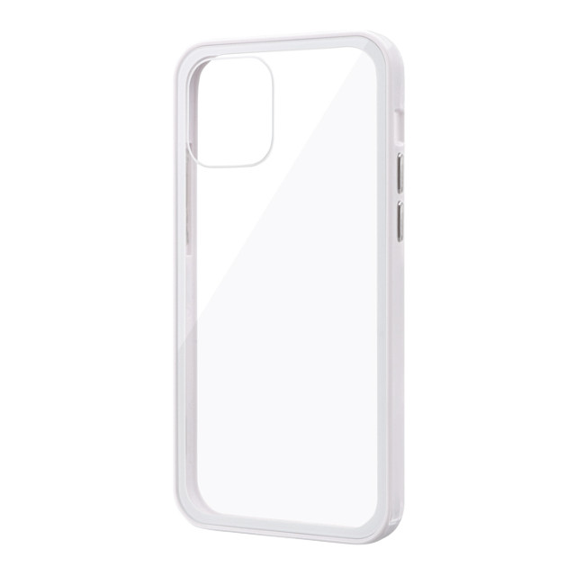 【iPhone12/12 Pro ケース】ガラスハイブリッドケース「SHELL GLASS COLOR」 (ホワイト)サブ画像