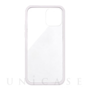 【iPhone12/12 Pro ケース】ガラスハイブリッドケース「SHELL GLASS COLOR」 (ホワイト)