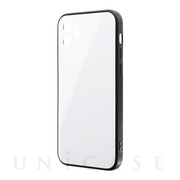 【iPhone12 ケース】背面フラットガラスケース「SHELL GLASS Flat」 (ホワイト)