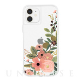 【iPhone12 mini ケース】RIFLE PAPER CO. 抗菌・耐衝撃ケース (Clear Garden Party Rose)