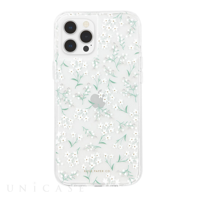 【iPhone12/12 Pro ケース】RIFLE PAPER CO. 抗菌・耐衝撃ケース (Embellished Petite Fleurs)