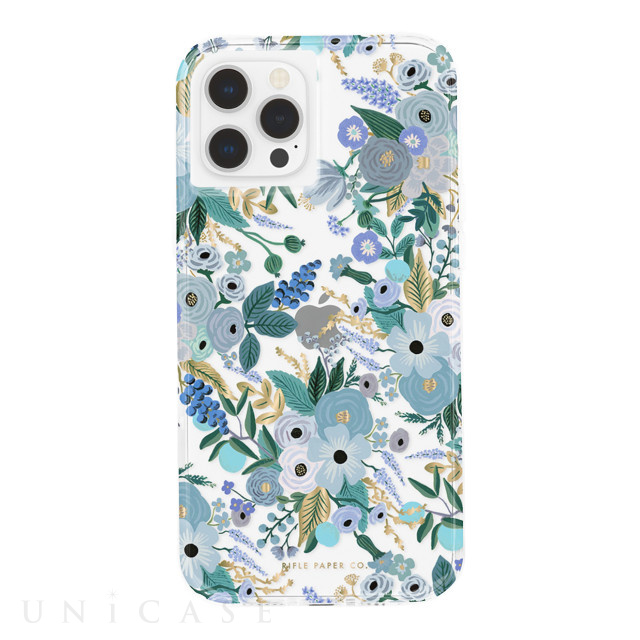 【iPhone12 Pro Max ケース】RIFLE PAPER CO. 抗菌・耐衝撃ケース (Garden Party Blue)