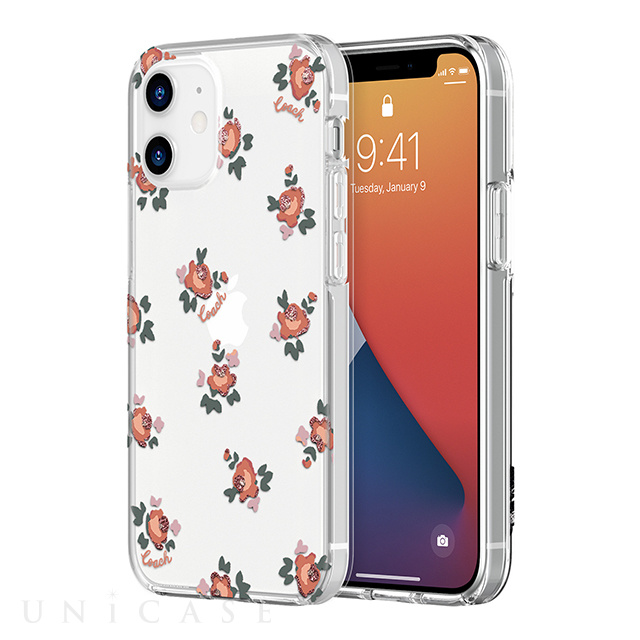 【iPhone12 mini ケース】Protective Case (Floral Melon Multi/Clear/Glitter Accents)