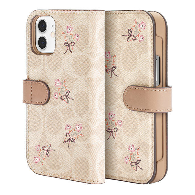 【iPhone12/12 Pro ケース】Folio Case (Floral Bow Signature C Sand/Multi Printed/Glitter Accents)goods_nameサブ画像