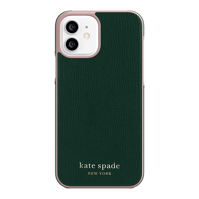 【iPhone12/12 Pro ケース】Wrap Case (Deep Evergreen/Rococo Pink PC/Gold Sticker Logo)