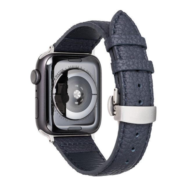 【Apple Watch バンド 49/45/44/42mm】German Shrunken-calf Watchband (Navy) for Apple Watch Ultra2/SE(第2/1世代)/Series9/8/7/6/5/4/3/2/1サブ画像