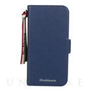 【iPhone12/12 Pro ケース】“サフィアーノ調” PU Leather Book Type Case (ブルー)