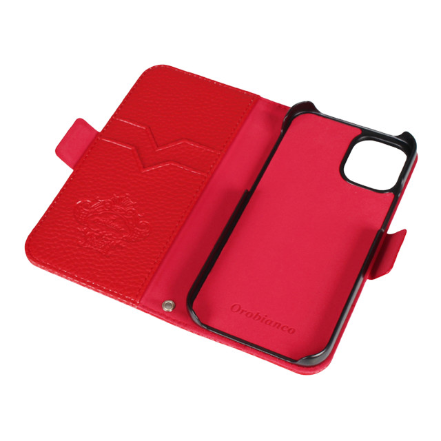 【iPhone12 mini ケース】“シュリンク” PU Leather Book Type Case (レッド)サブ画像