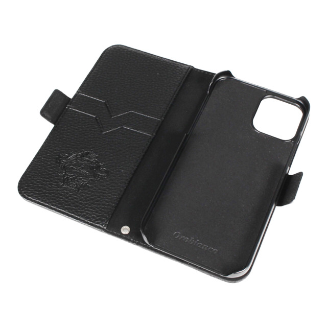 【iPhone12/12 Pro ケース】“シュリンク” PU Leather Book Type Case (ブラック)サブ画像