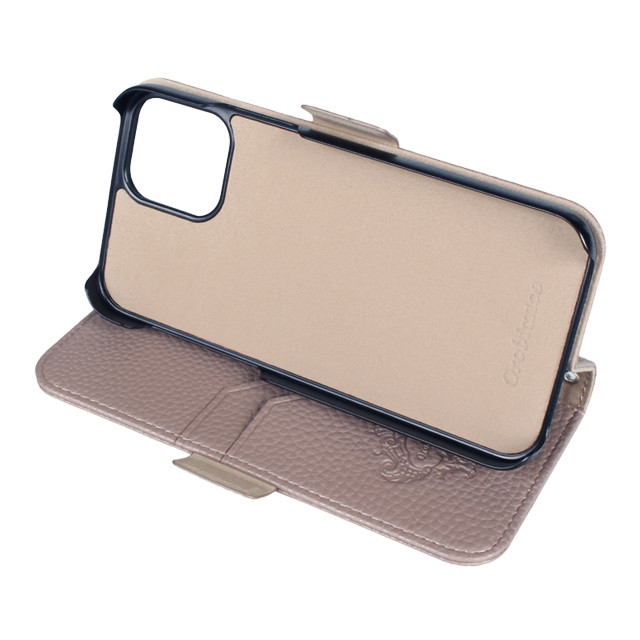 【iPhone12/12 Pro ケース】“シュリンク” PU Leather Book Type Case (グレー)goods_nameサブ画像