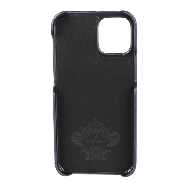 【iPhone12 mini ケース】“サフィアーノ調” PU Leather Back Case (ブルー)サブ画像