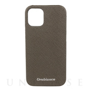 【iPhone12 mini ケース】“サフィアーノ調” PU Leather Back Case (グリーン)