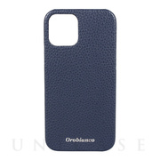 【iPhone12/12 Pro ケース】“シュリンク” PU Leather Back Case (ブルー)