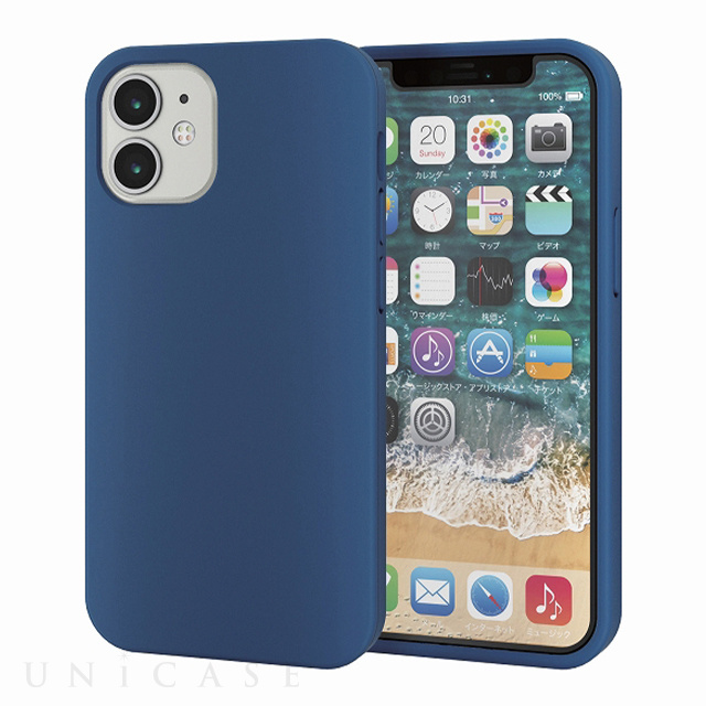 【iPhone12 mini ケース】ハイブリッドケース 360度保護 (ブルー)
