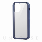 【iPhone12 mini ケース】ハイブリッドケース 360度保護 ガラス (ブルー)