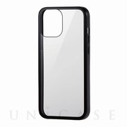 【iPhone12 Pro Max ケース】ハイブリッドケース 360度保護 ガラス (ブラック)
