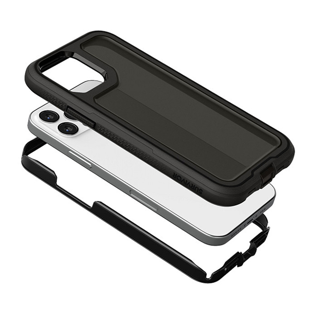 【iPhone12/12 Pro ケース】Survivor Extreme (Asphalt Black/Black)サブ画像