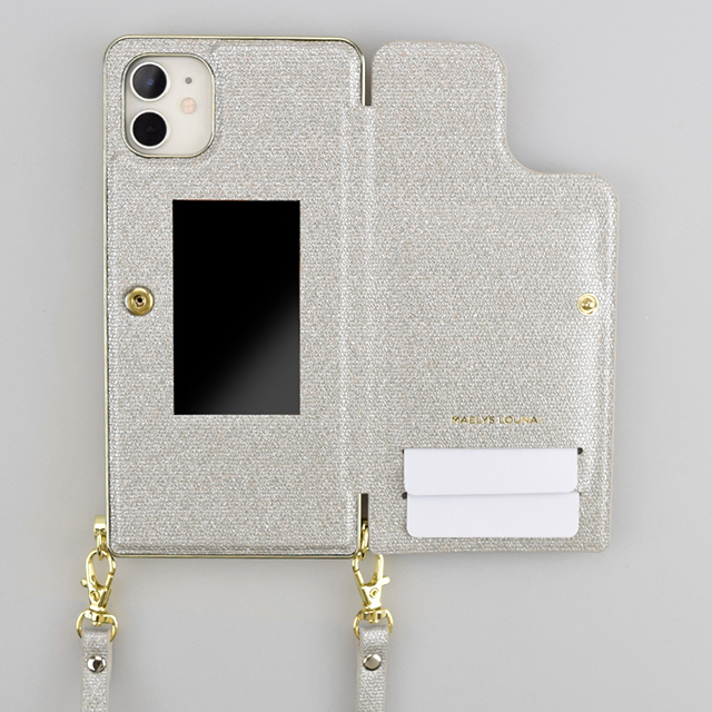 【アウトレット】【iPhone11/XR ケース】Cross Body Case Glitter Series for iPhone11 (pearl silver)サブ画像