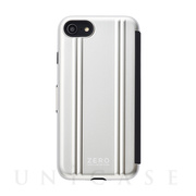 【アウトレット】【iPhoneSE(第3/2世代)/8/7 ケース】ZERO HALLIBURTON Hybrid Shockproof Flip Case for iPhoneSE(第2世代) (Silver)