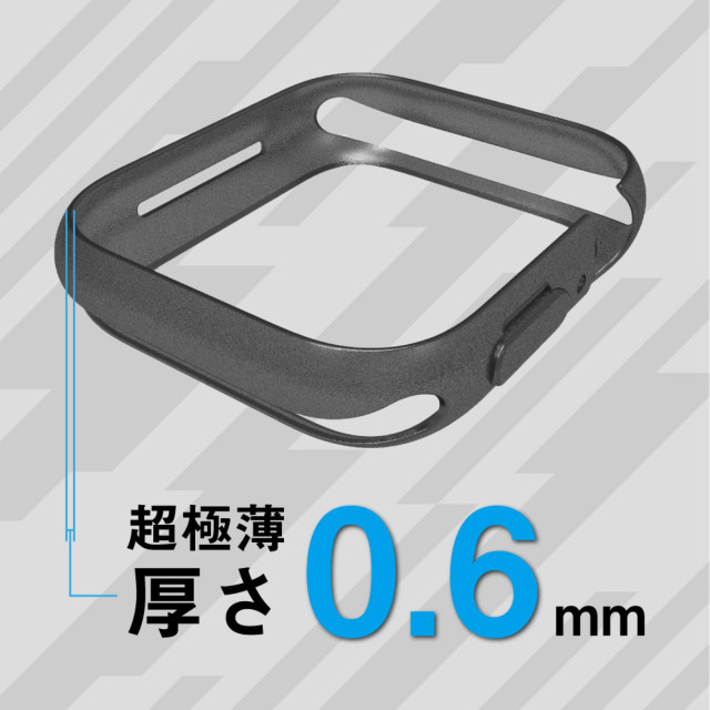 【Apple Watch ケース 44mm】極薄バンパーケース (クリアホワイト) for Apple Watch  SE(第2/1世代)/Series6/5/4