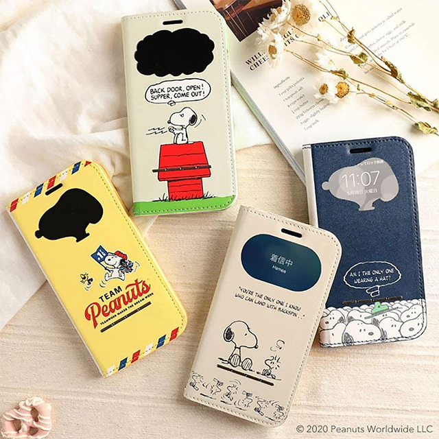 【iPhoneSE(第3/2世代)/8/7/6s/6 ケース】PEANUTS/フリップ窓付きダイアリーケース (スヌーピー/ドッグディッシュ)goods_nameサブ画像