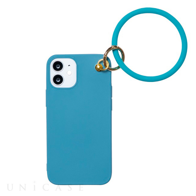 【iPhone12 mini ケース】リング付き背面ケース RING CASE (BLUE)