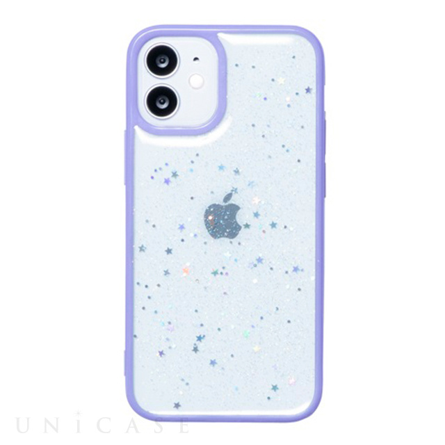 Iphone12 Mini ケース きらきら背面ケース Sparkly Lavender Oneword Iphoneケースは Unicase