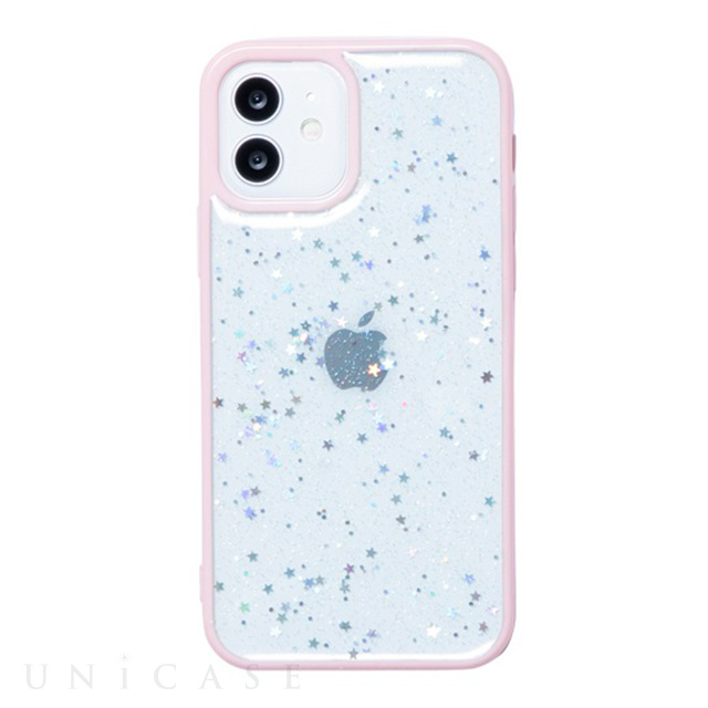 【iPhone12/12 Pro ケース】きらきら背面ケース SPARKLY (PINK)