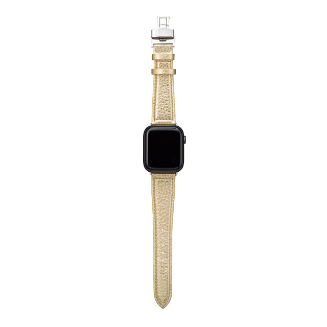 【Apple Watch バンド 49/45/44/42mm】PikaPika Leather Watchband (Gold) for Apple Watch Ultra2/SE(第2/1世代)/Series9/8/7/6/5/4/3/2/1サブ画像