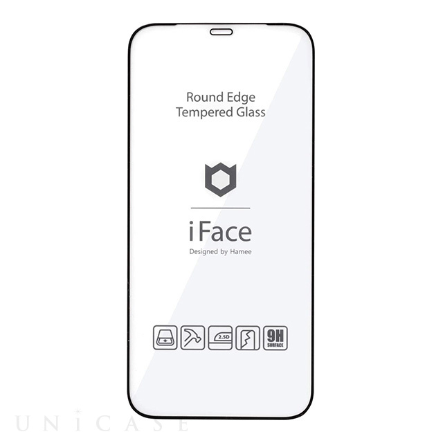 【iPhone12 mini フィルム】iFace Round Edge Tempered Glass Screen Protector ラウンドエッジ強化ガラス 液晶保護シート (ブラック)