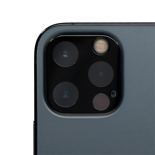 【iPhone12 Pro フィルム】カメラレンズ用 全面保護 ガラス レンズプロテクター OWL-CLGIC61Pシリーズ (ブラック)サブ画像